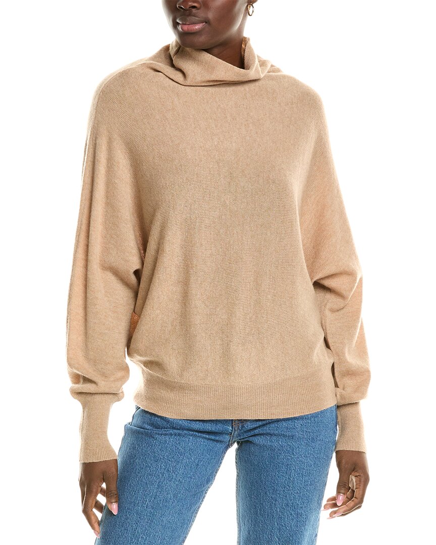 Shop Brodie Cashmere Wool & Cashmere-blend High Neck Slouchy Bat Jumper