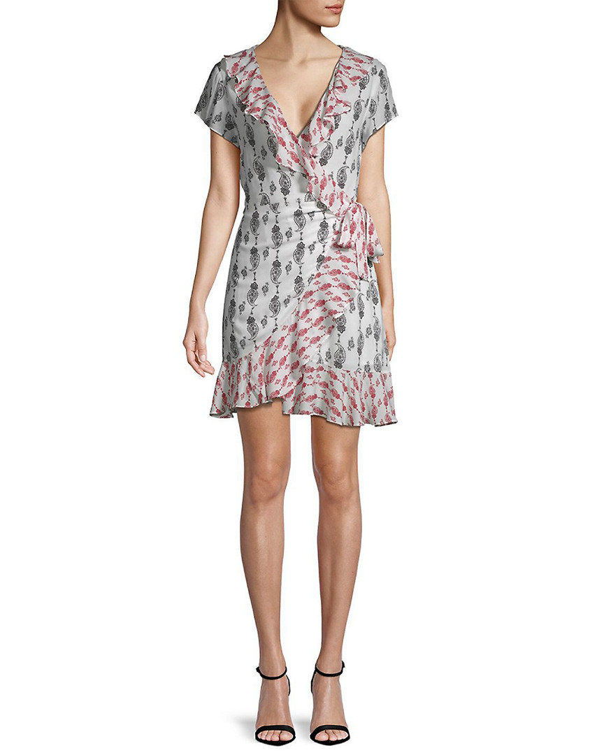 Image of st Sight Paisley Ruffle Wrap Dress