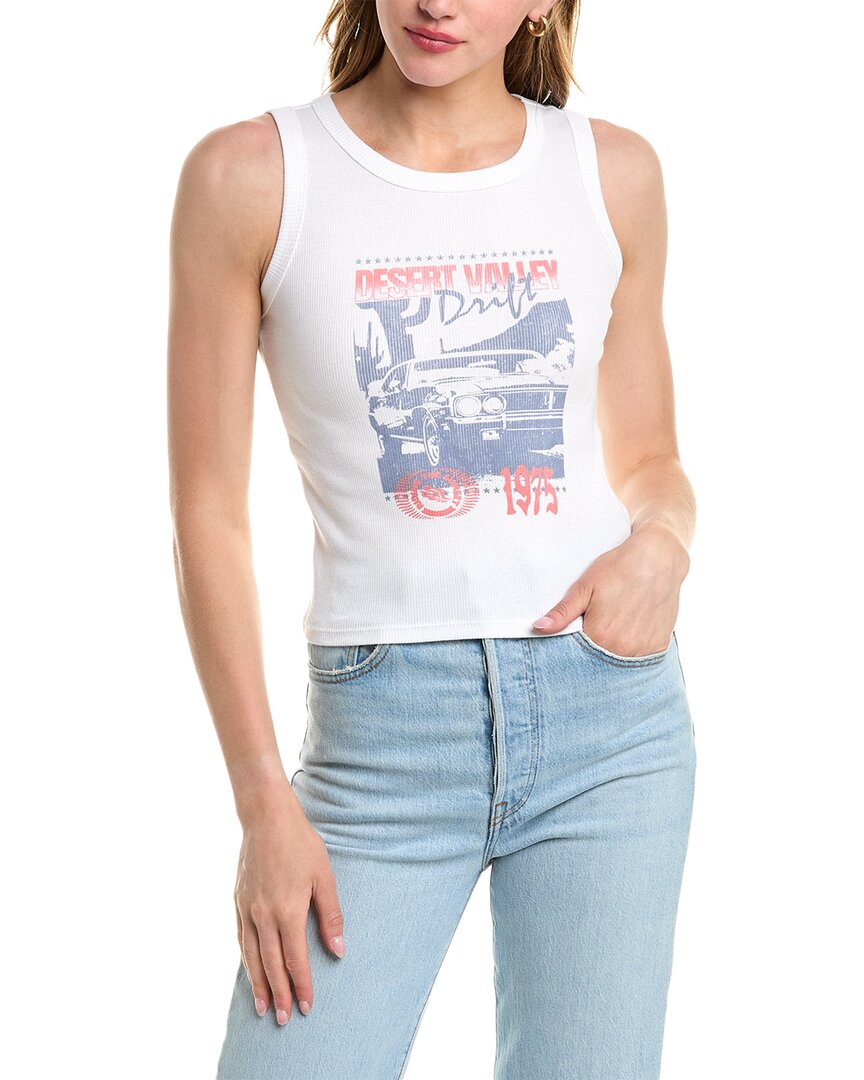 Shop Girl Dangerous Death Valley Drift Crop Tank In White