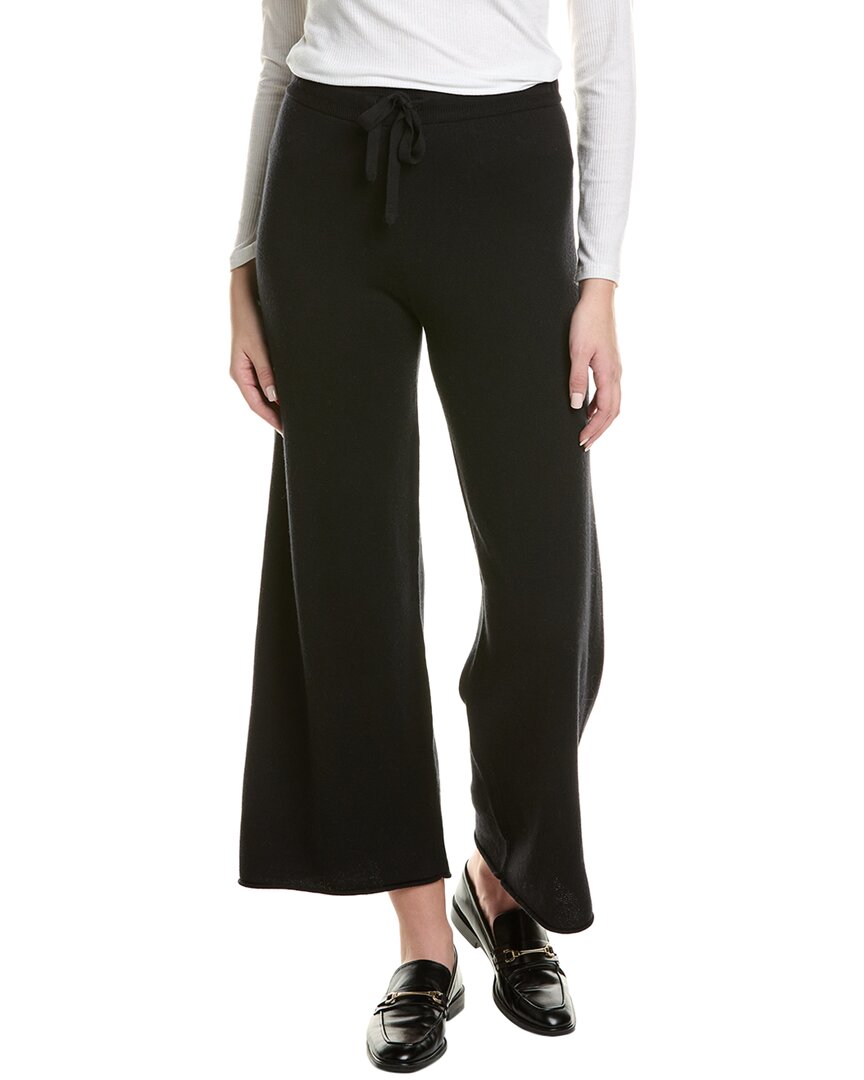 Hannah Rose Terry Stitch Cashmere-blend Pant In Black