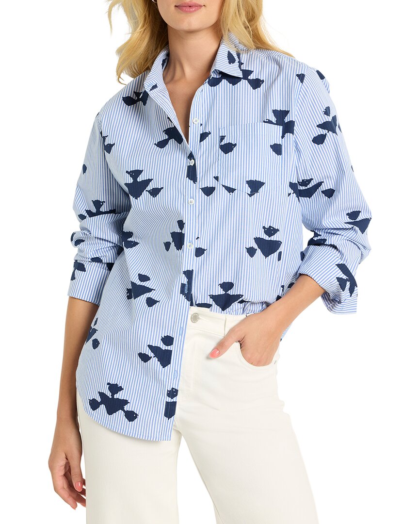 Nic + Zoe Stamped Stripe Woven Shirt