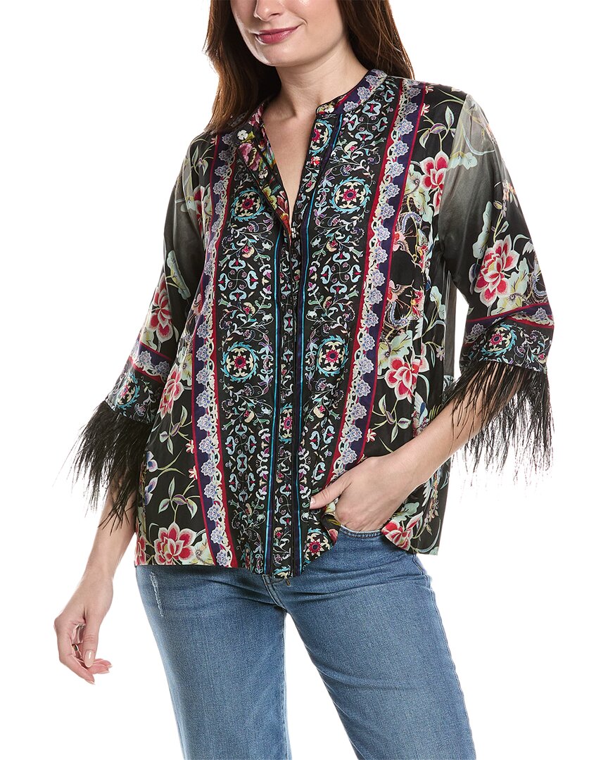 Johnny Was Lewella Silk Kimono In Black