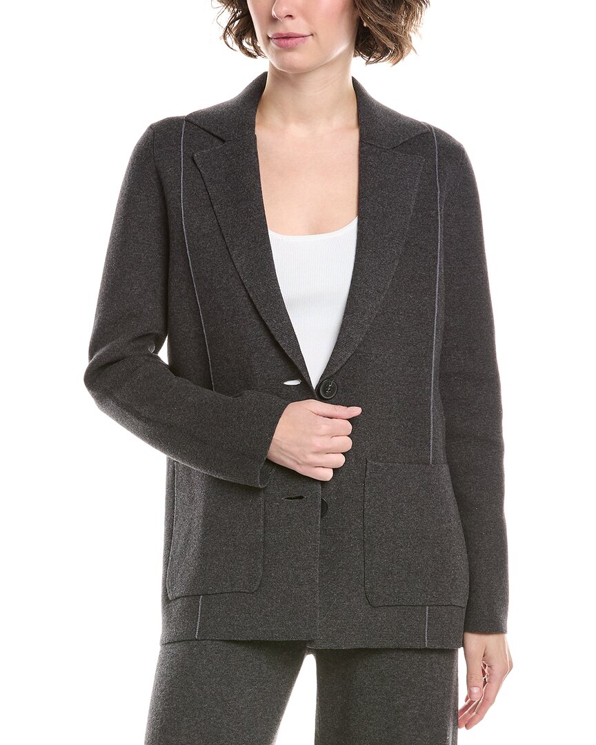 Incashmere In2 By  Seamed Cashmere-blend Blazer In Gray