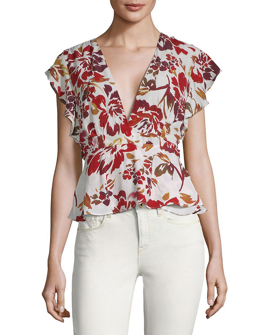 Image of LOVERS & FRIENDS Butterfly V-Neck Peplum Top