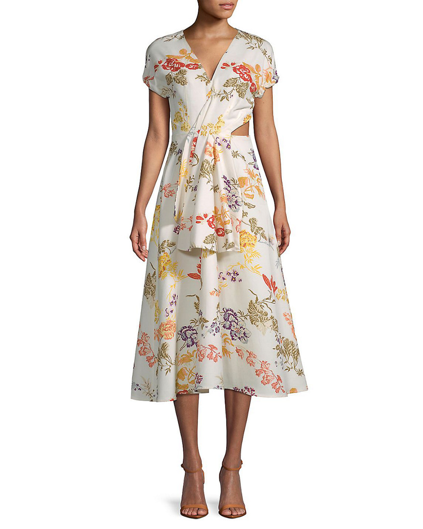 Image of Rosie Assoulin Swept Away Floral Midi Dress