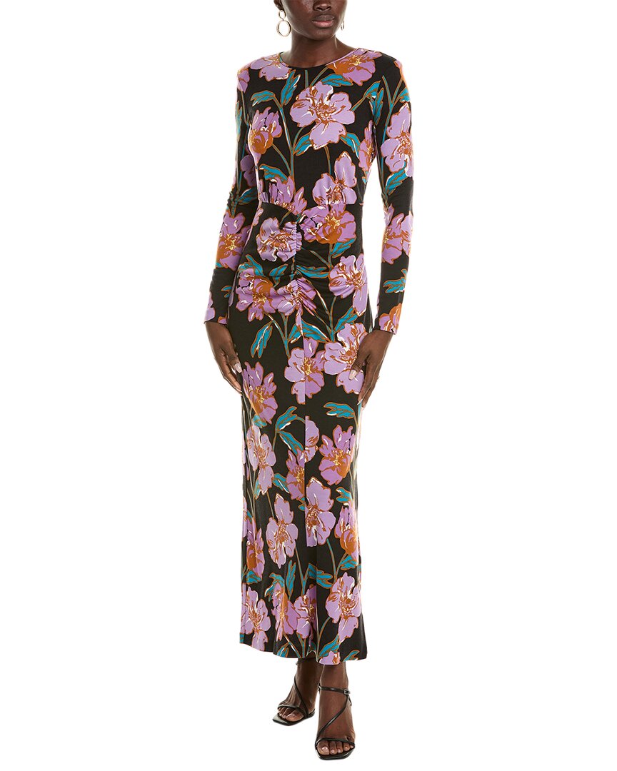Diane Von Furstenberg Madge Wool-blend Maxi Dress In Multi