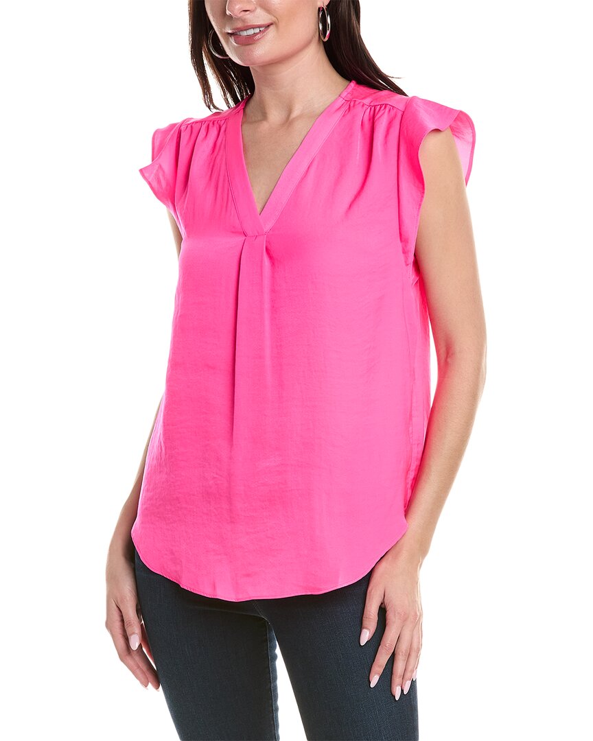 Vince Camuto Ruffle Sleeve Blouse In Pink