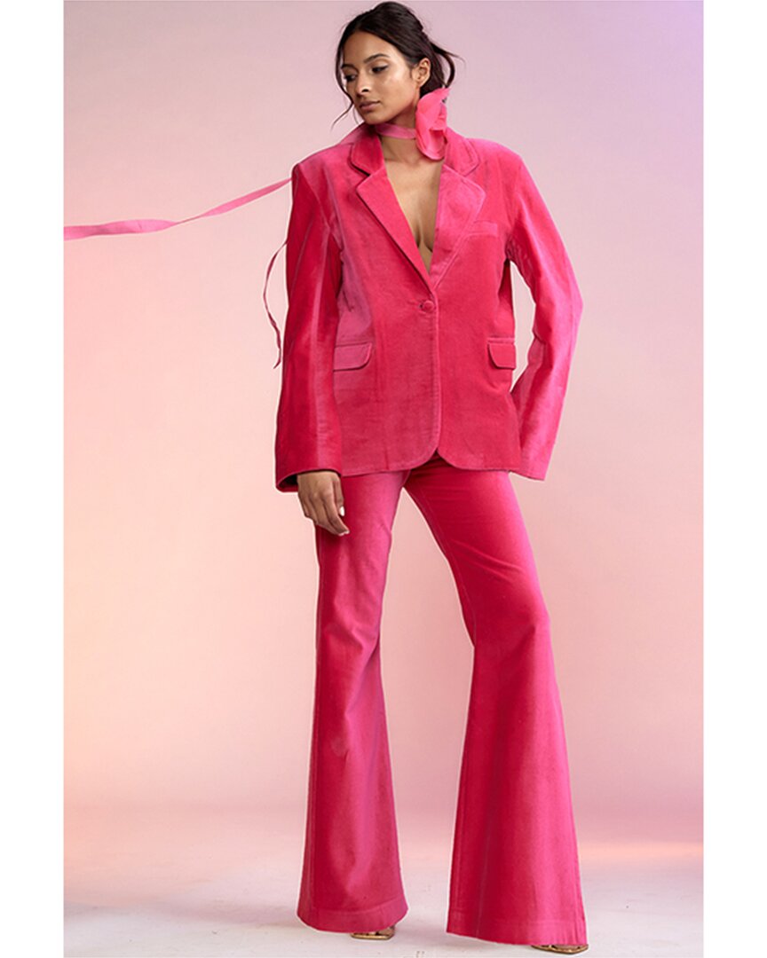 Shop Cynthia Rowley Velvet Pant In Pink