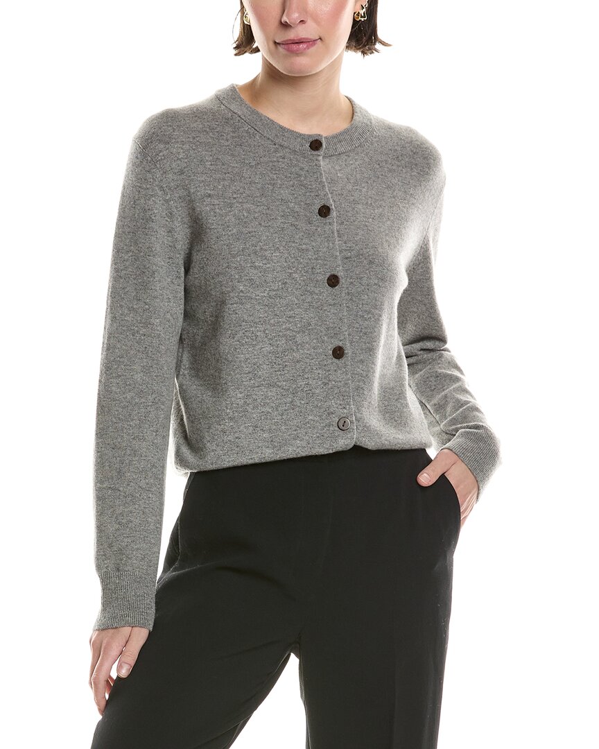 Vince Wool & Cashmere-blend Cardigan In Gray