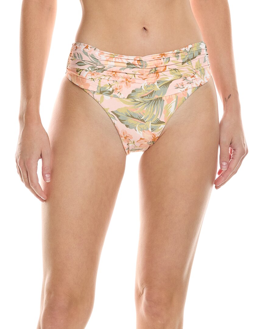 MONTE AND LOU MONTE AND LOU MID-RISE RUCHED BIKINI BOTTOM