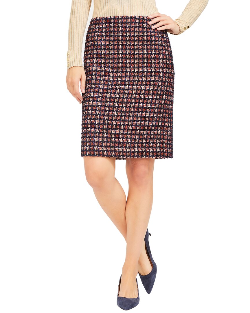 J.mclaughlin Metallic Tweed Houndstooth Elm Skirt