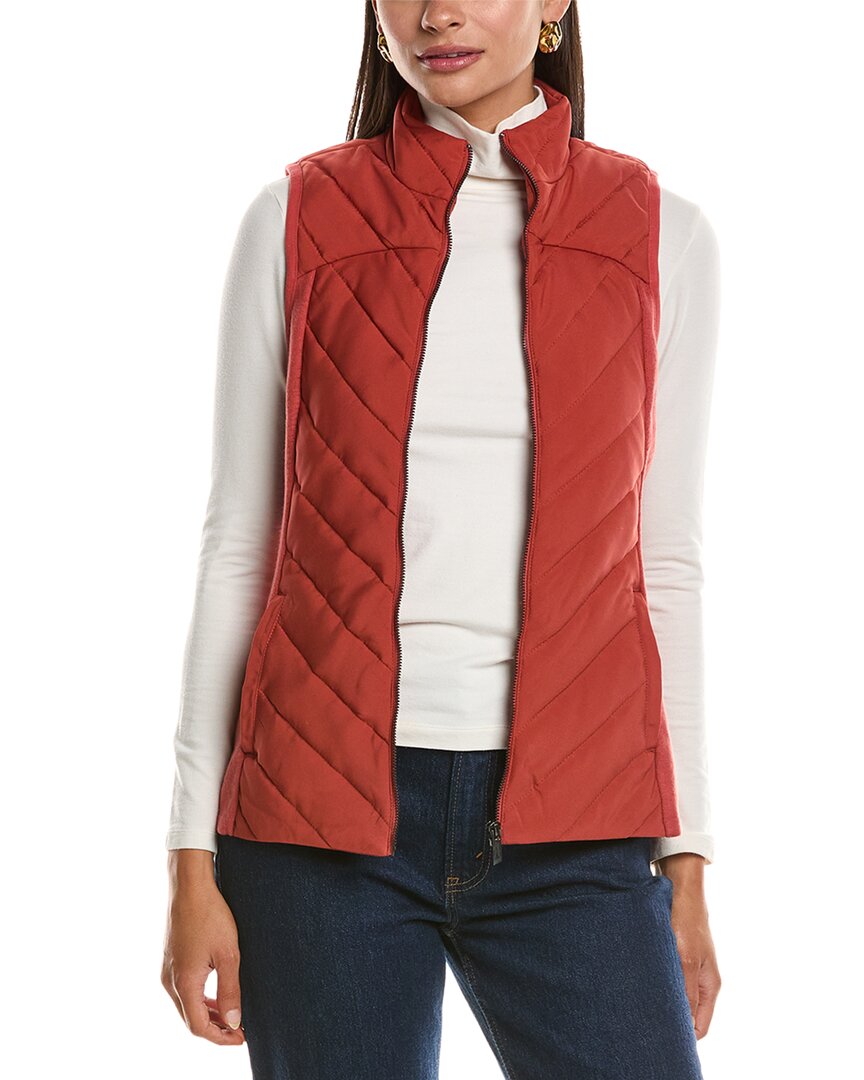 Nic + Zoe Nic & Zoe Quilted Knit Trim Puffer Vest