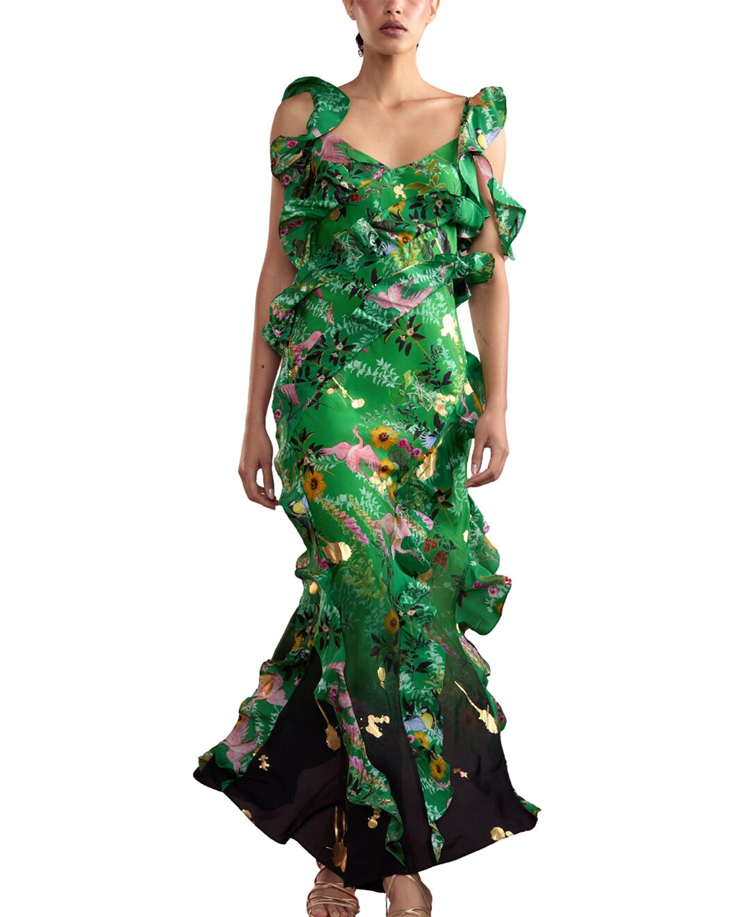 Secret Garden Silk Maxi Dress