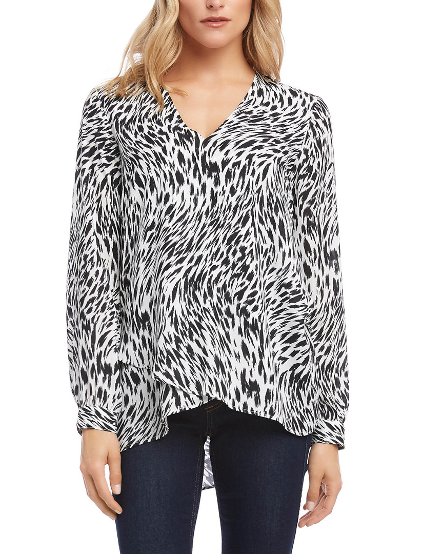 Image of Karen Kane V Neck Crossover Top