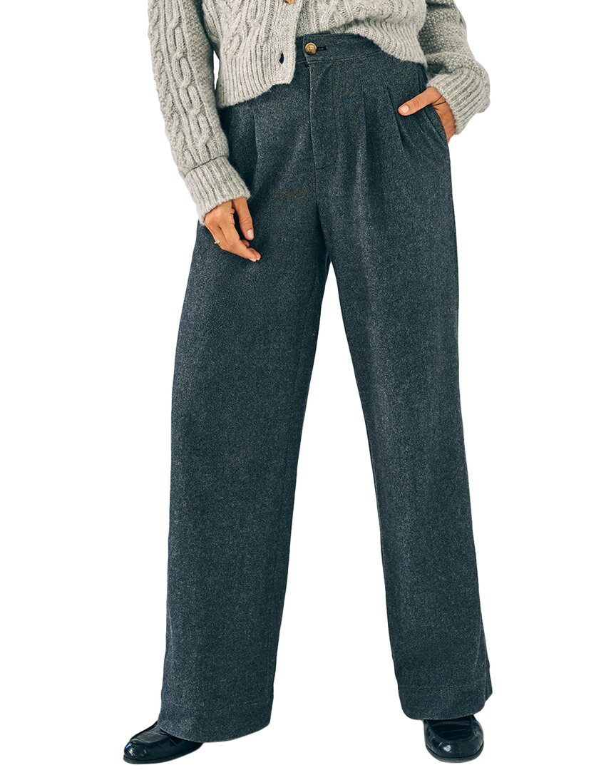 Faherty Dream Flannel Trouser In Grey