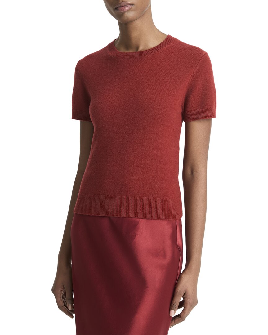 Vince Crewneck Tee In Red