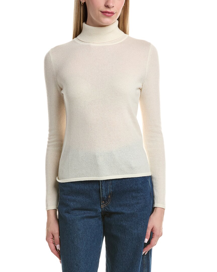 Bruno Magli Classic Turtleneck Wool & Cashmere-blend Sweater In White