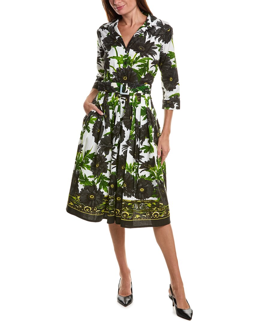 Audrey 1 3/4-sleeve Shirtdress In Black