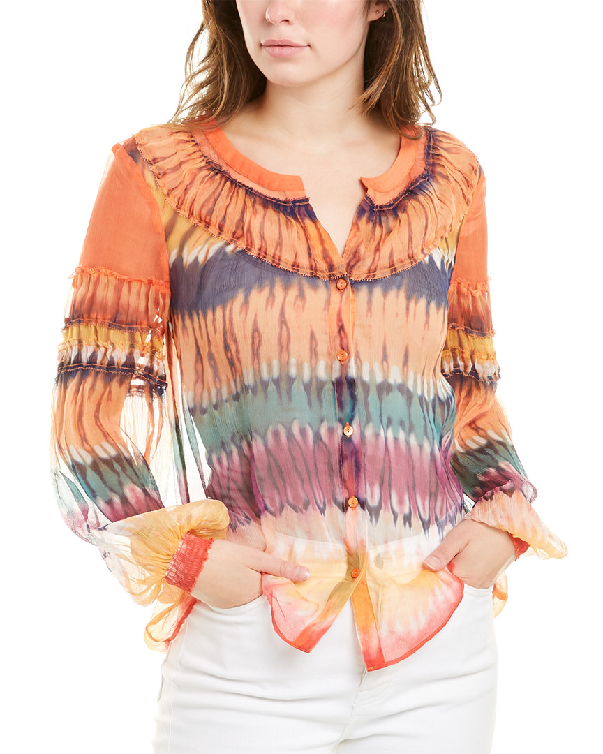 Image of ecru The Bacall Silk Blouse