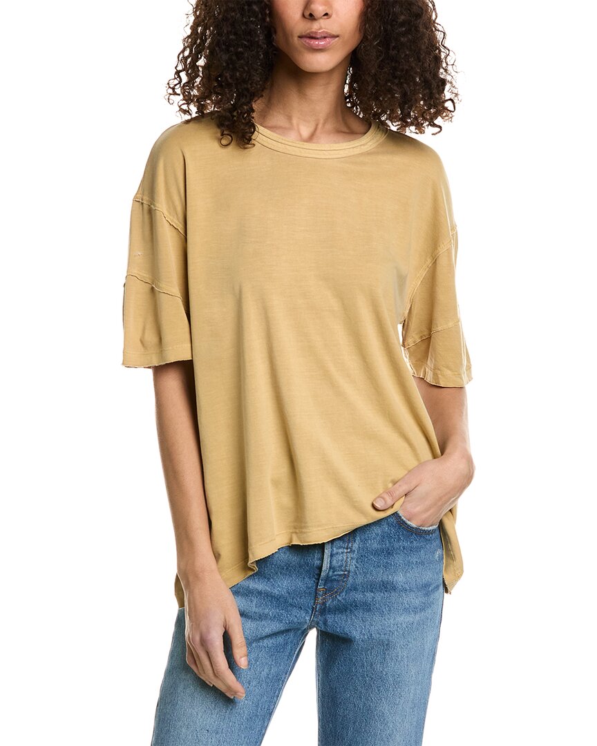 Shop Project Social T Elina Seamed Washed T-shirt In Brown