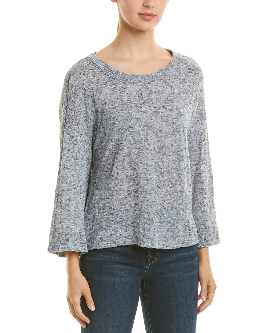 Image of Three Dots Easy Linen-Blend Top