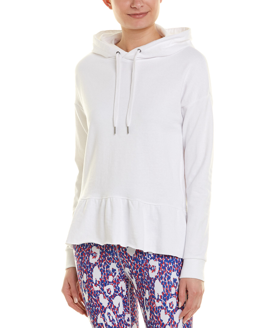 Image of Betsey Johnson Performance Ruffle Peplum Crop Hoodie