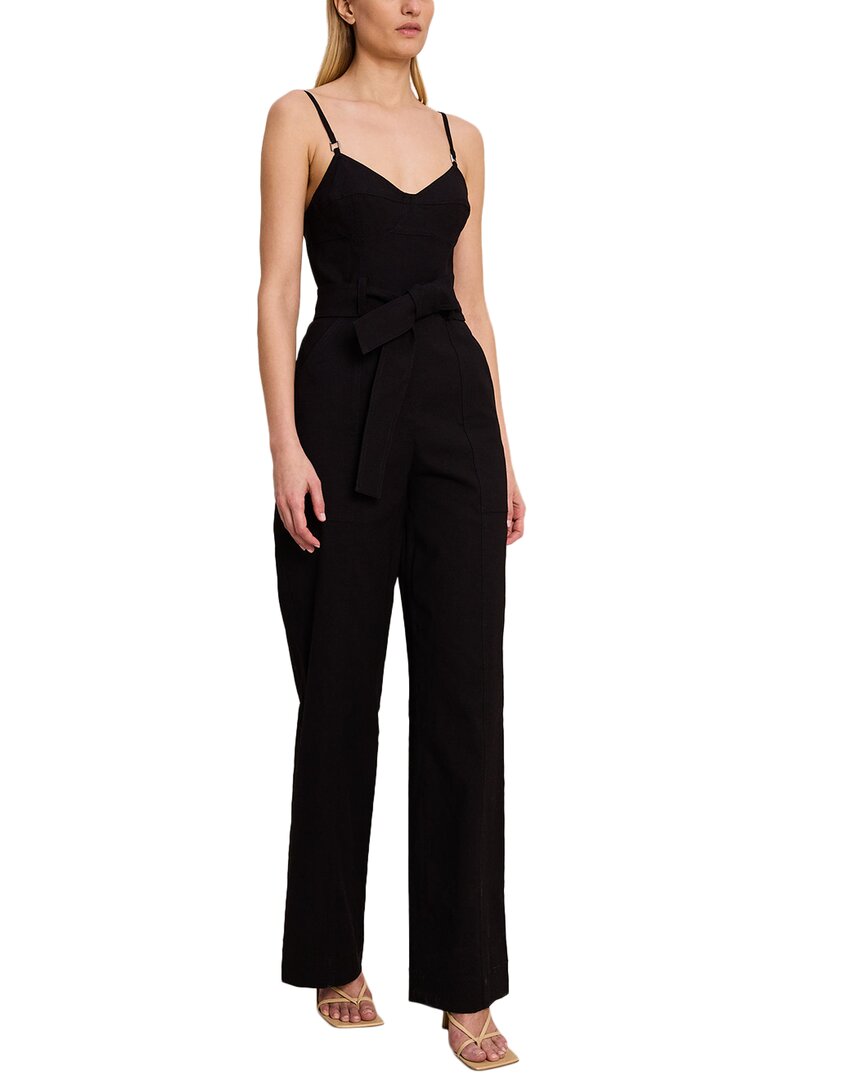 A.l.c . Mila Linen-blend Jumpsuit In Black