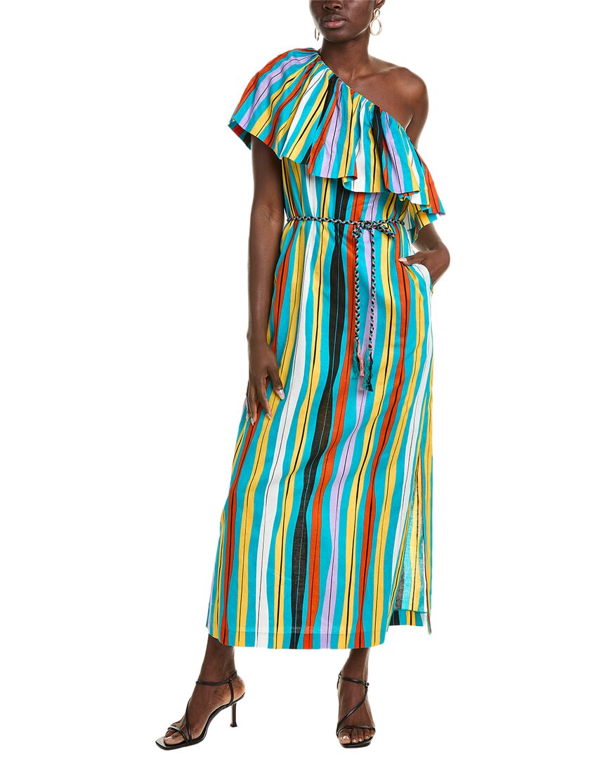 Diane Von Furstenberg Amrita Linen-blend Midi Dress In Green