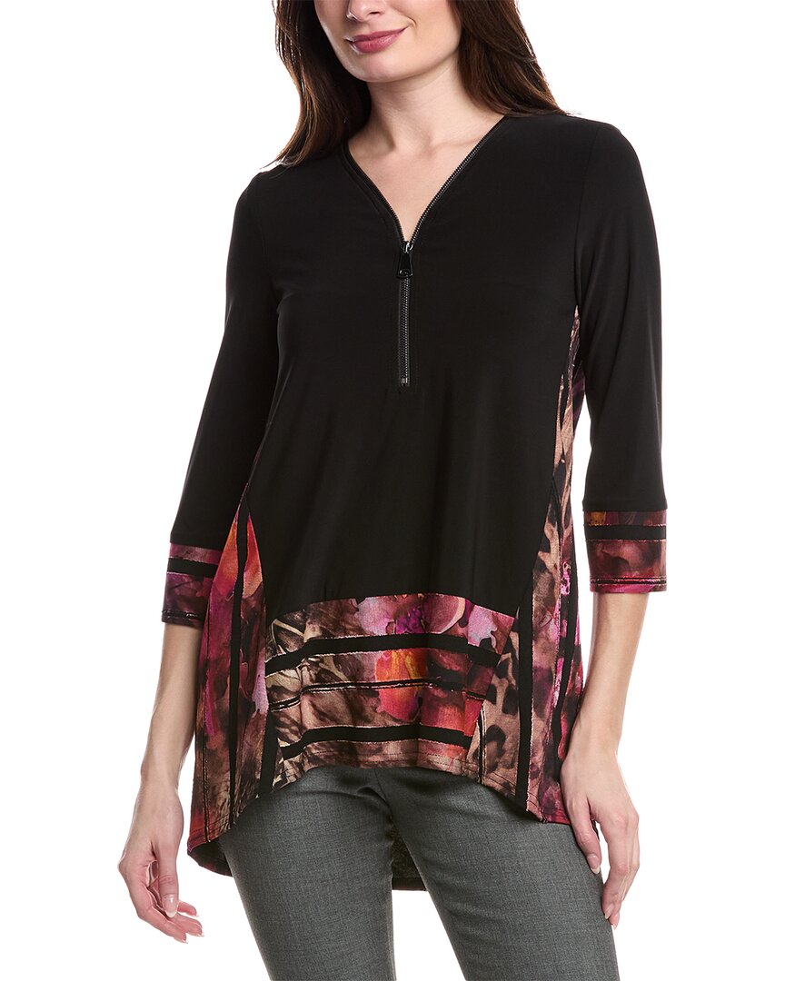 Joseph Ribkoff Applique Blouse In Black