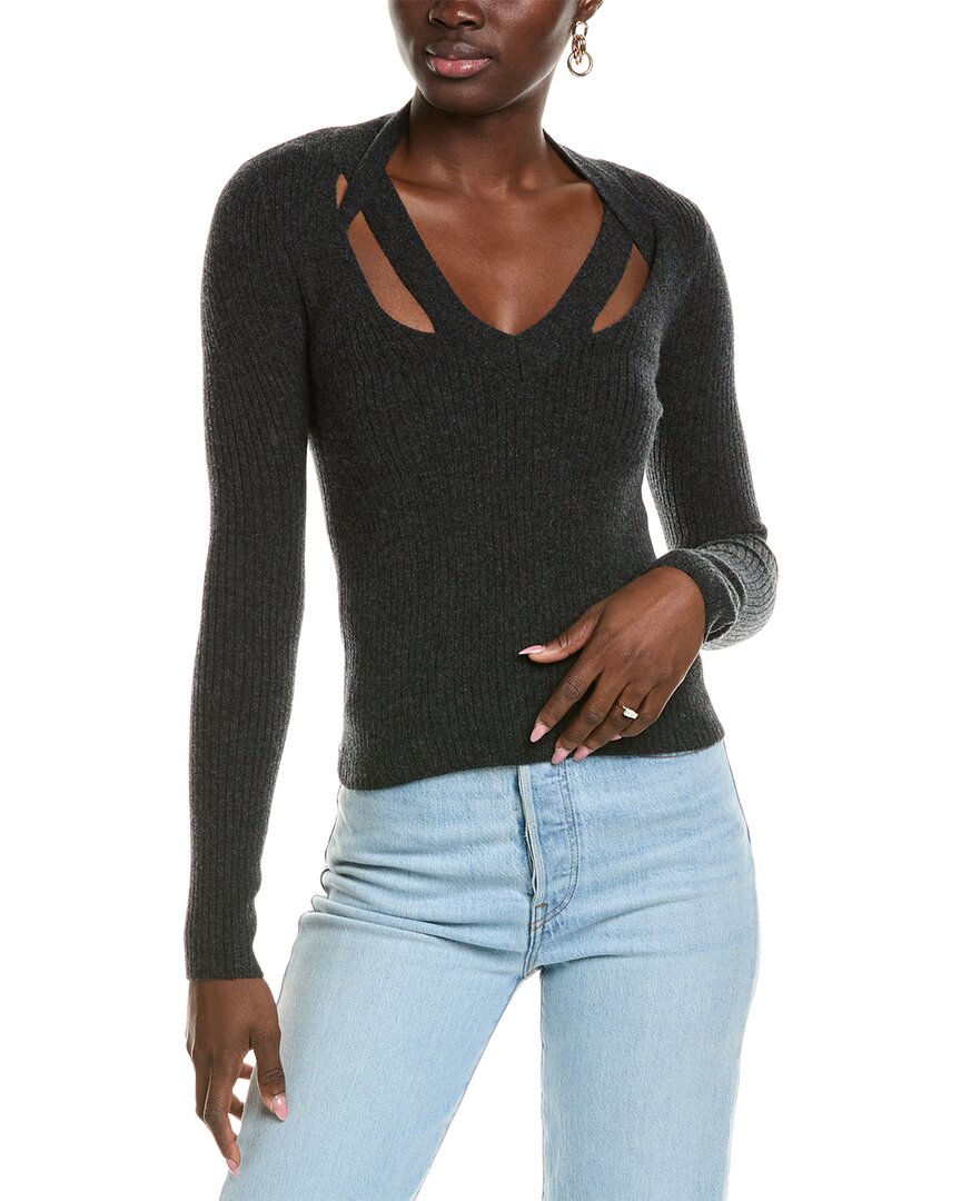 27 Miles Malibu Womens Braided Wool & Cashmere-blend Sweater, Xs, Black In Black