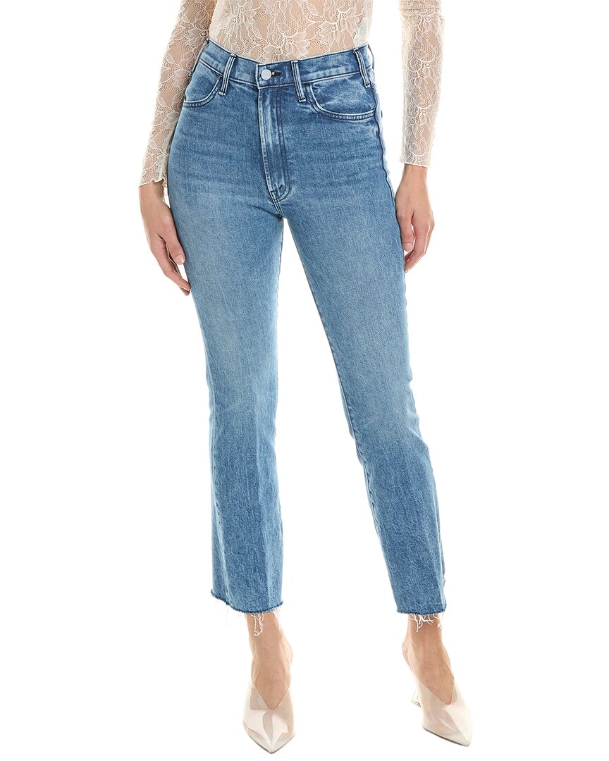 Mother The Hustler Ankle Fray Jean In Lost Art In Blue