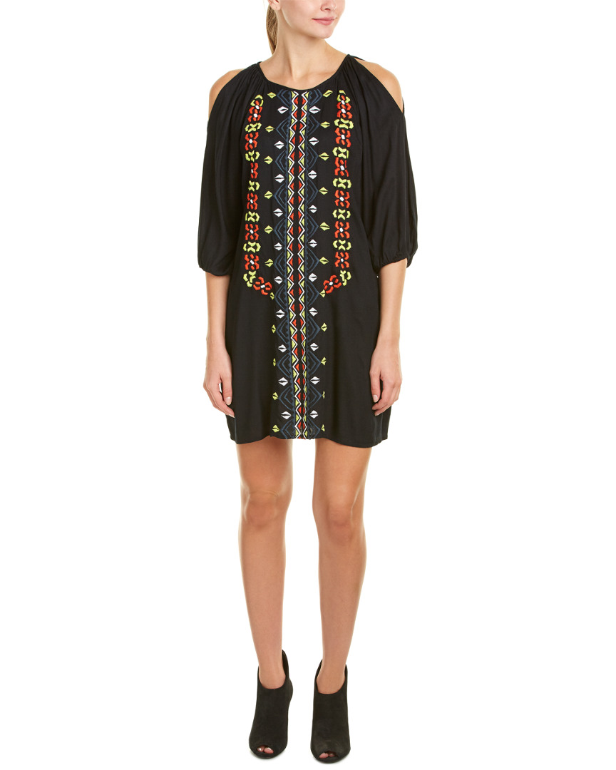 Image of Hemant & Nandita Cold-Shoulder Shift Dress