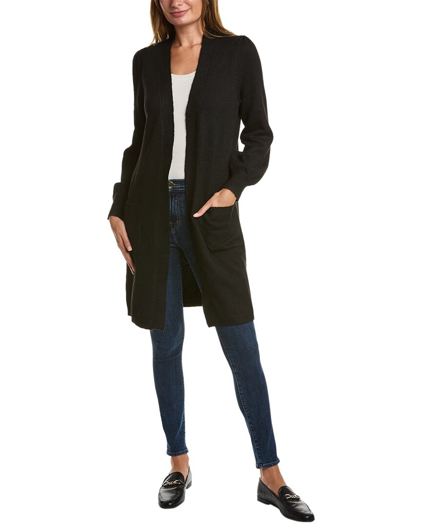 Max Studio Duster Cardigan In Black