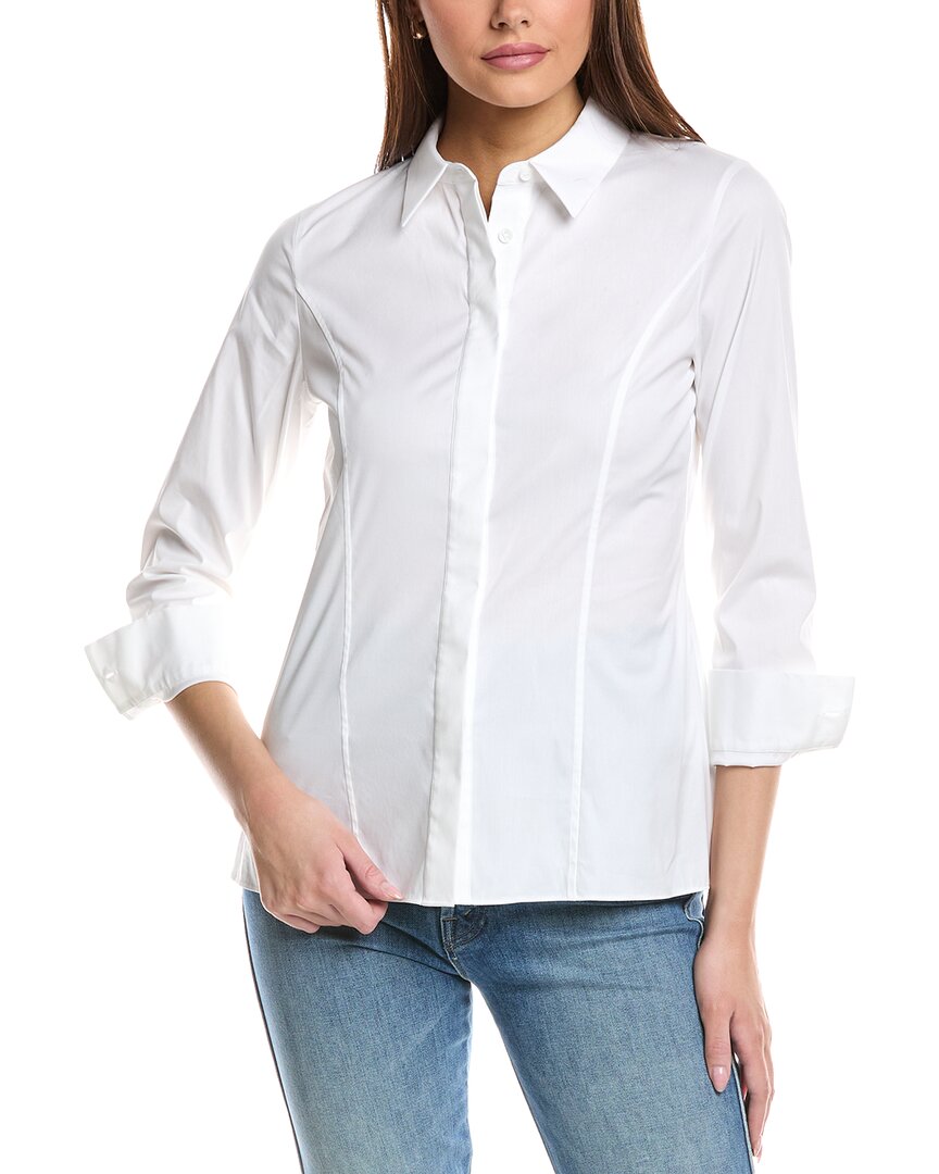 Lafayette 148 New York Fit-and-flare Shirt In White