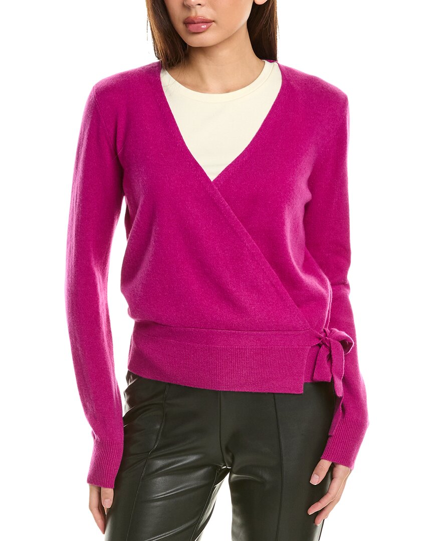 Incashmere Pointelle Cashmere Sweater In Purple