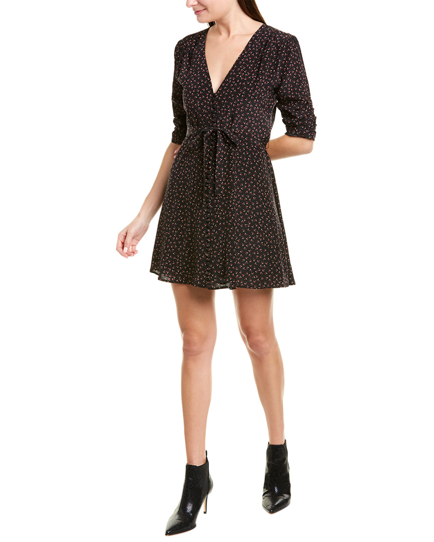 Image of Nicholas Ditsy Rose Silk A-Line Dress