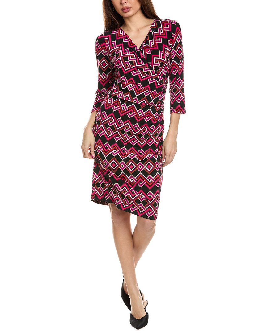 Joseph Ribkoff Surplice Mini Dress In Pink