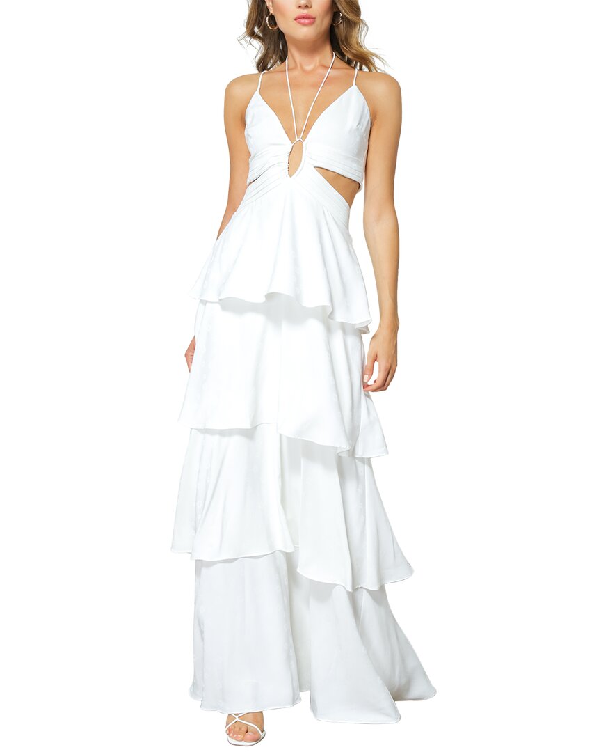 Line & Dot Sonia Maxi Dress In White