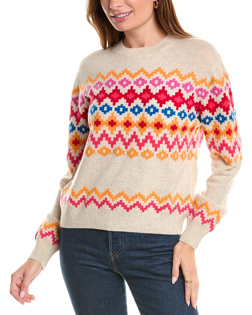BRODIE CASHMERE BRODIE CASHMERE WOOL & CASHMERE-BLEND COLOR POP FAIRISLE JUMPER