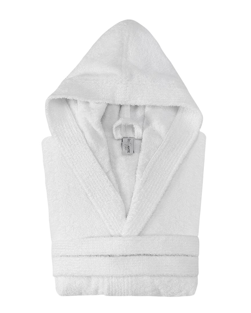 Depera Home Enchante Home Hooded Turkish Cotton Bathrobe In White