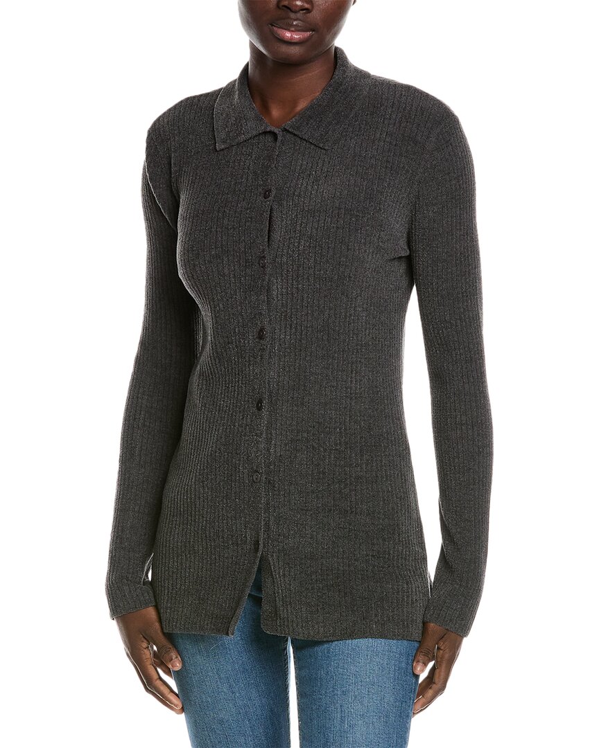 Barefoot Dreams Cozychic Ultra Lite Ribbed Button Down Cardigan In Grey