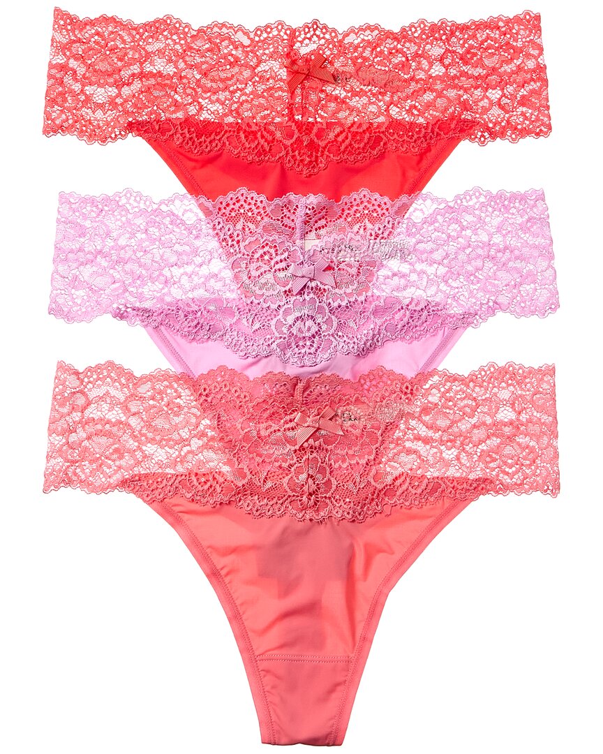 Skarlett Blue 3pk Goddess Thong In Red