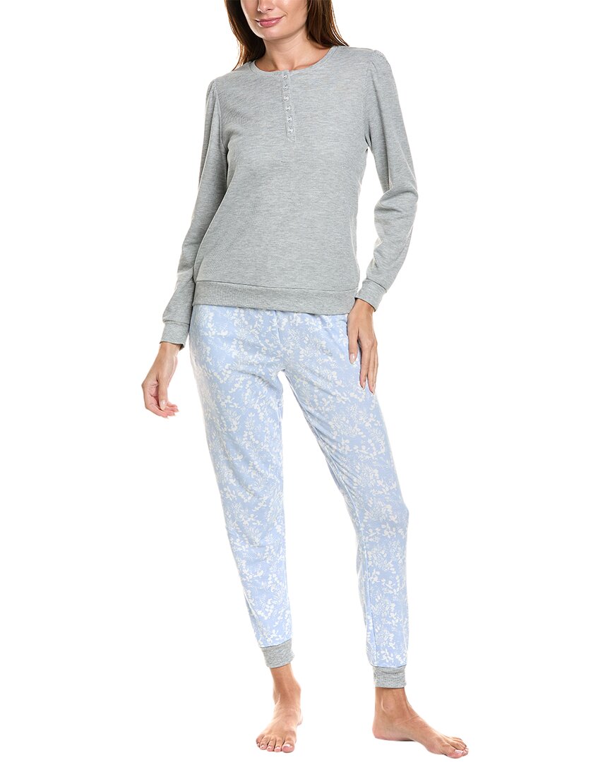 Shop Splendid Puff-sleeve Henley Jogger Set