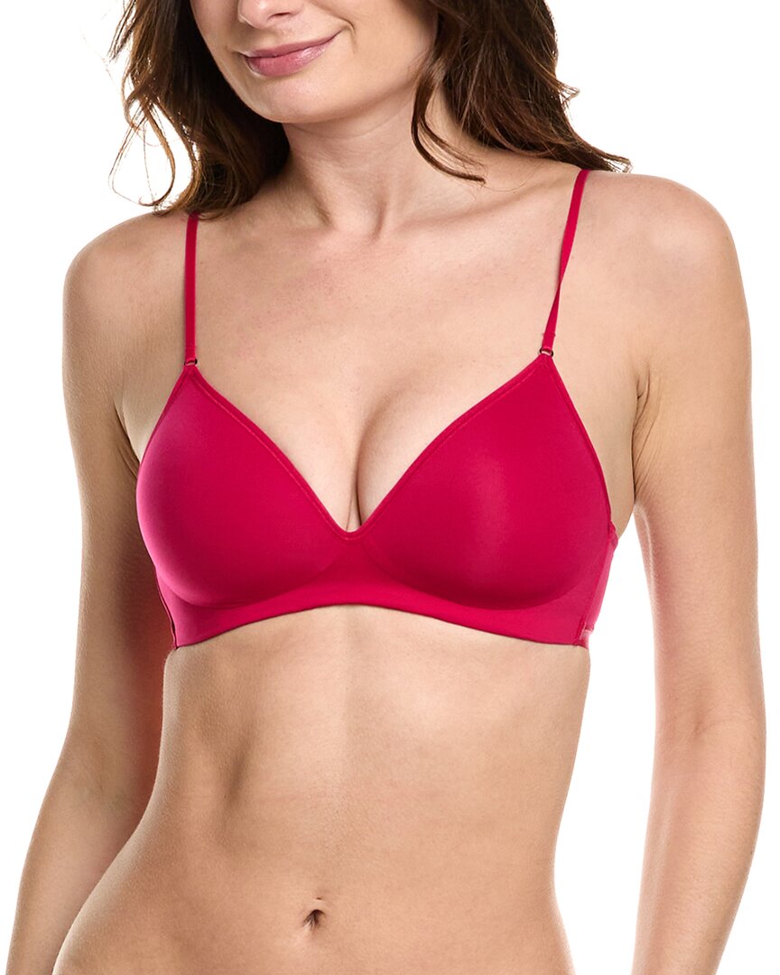 On Gossamer Ongossamer Next To Nothing Micro Wireless Bra In Red