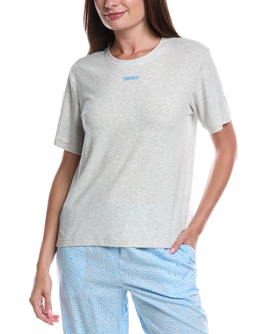 Dkny 2pc Top & Pant Sleep Set In Gray