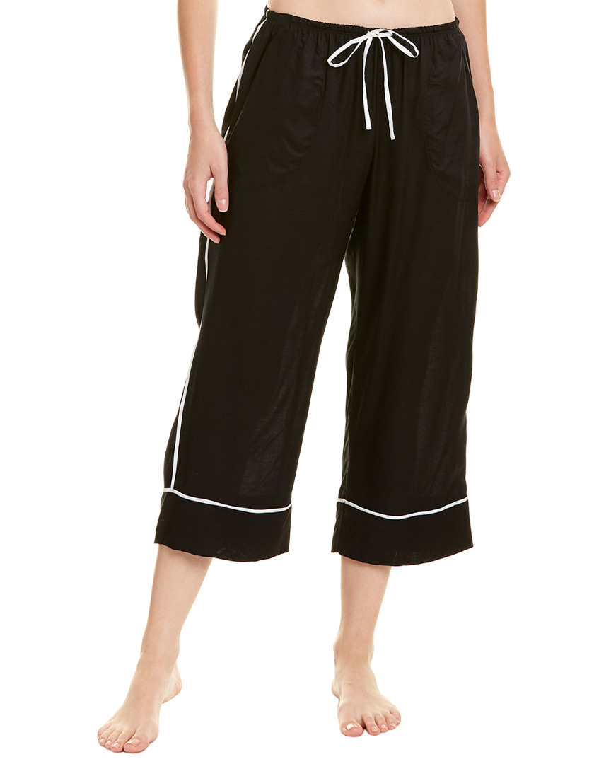 Donna Karan Sleepwear Wide Leg Capri Women's Black S | eBay