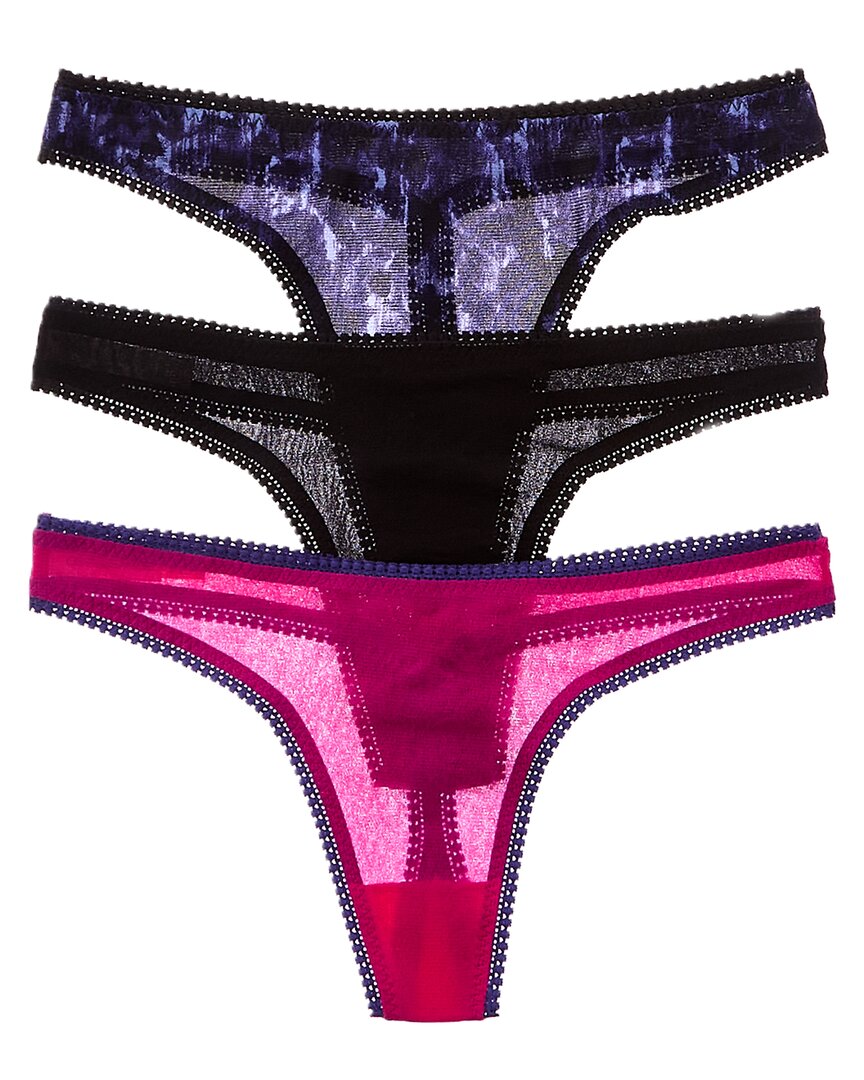 On Gossamer Ongossamer 3pk Mesh Hip G Thong In Multi