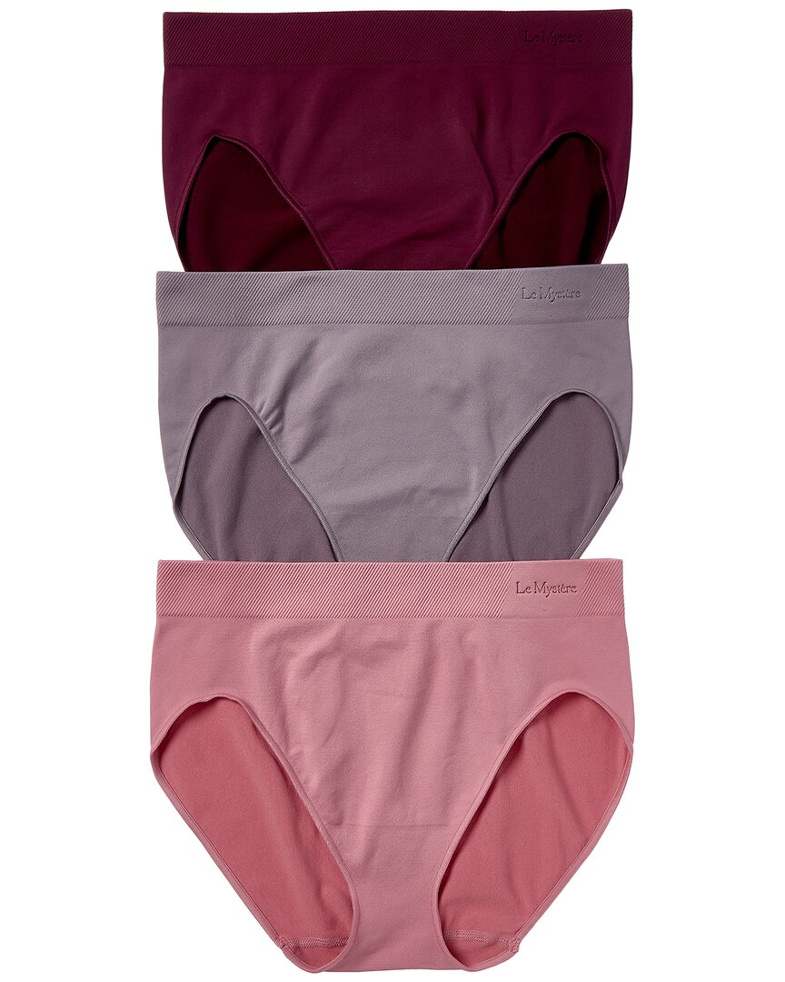 Le Mystere 3pk Seamless Comfort Hipster In Purple