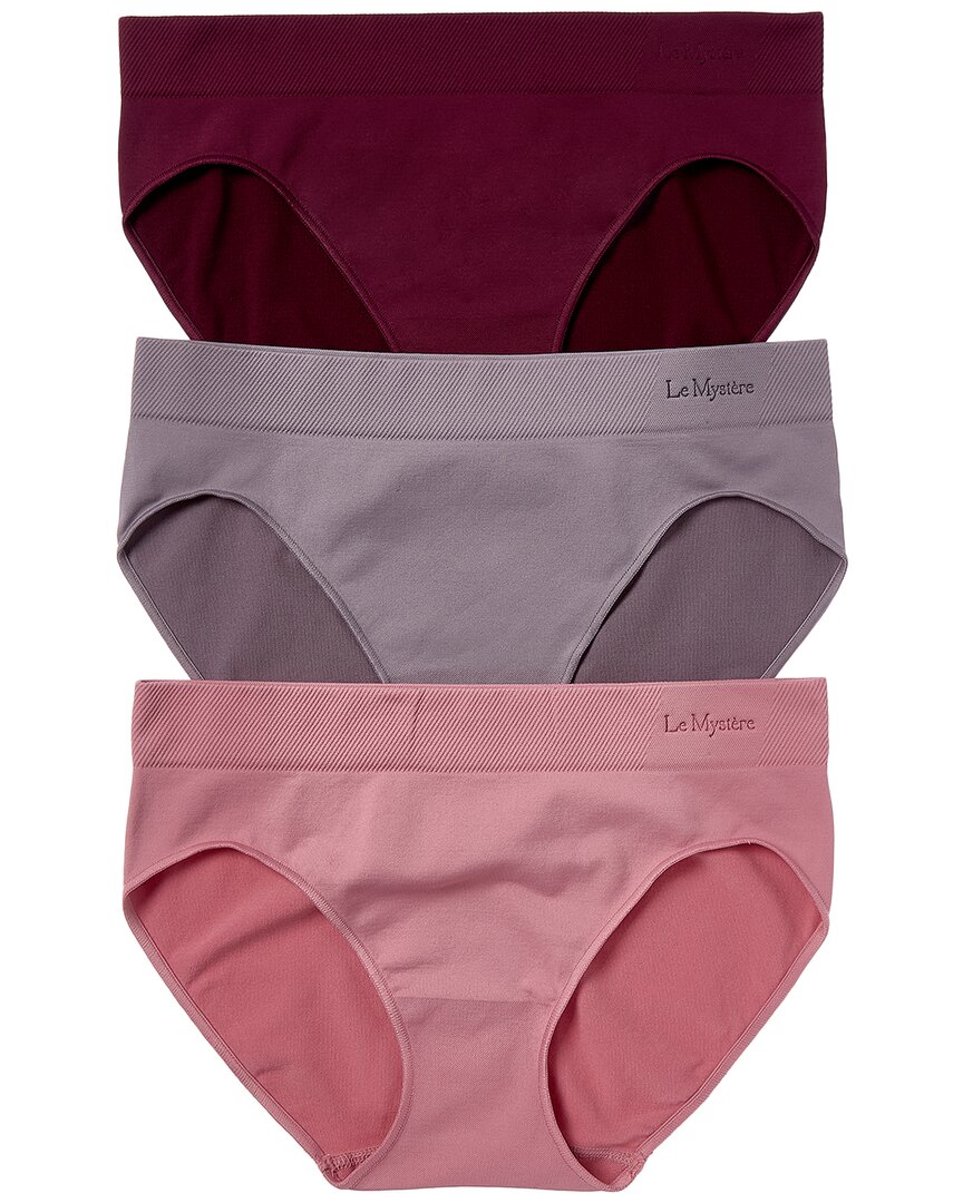 Le Mystere 3pk Seamless Comfort Hipster In Purple