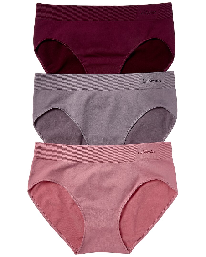Le Mystere 3pk Seamless Comfort Hipster In Purple